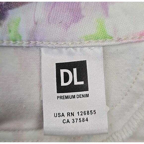 DL1961 Womens Florence Floral Jeans Sz 28 Insta Sculpt Cropped Carnival Fairy - Picture 11 of 15